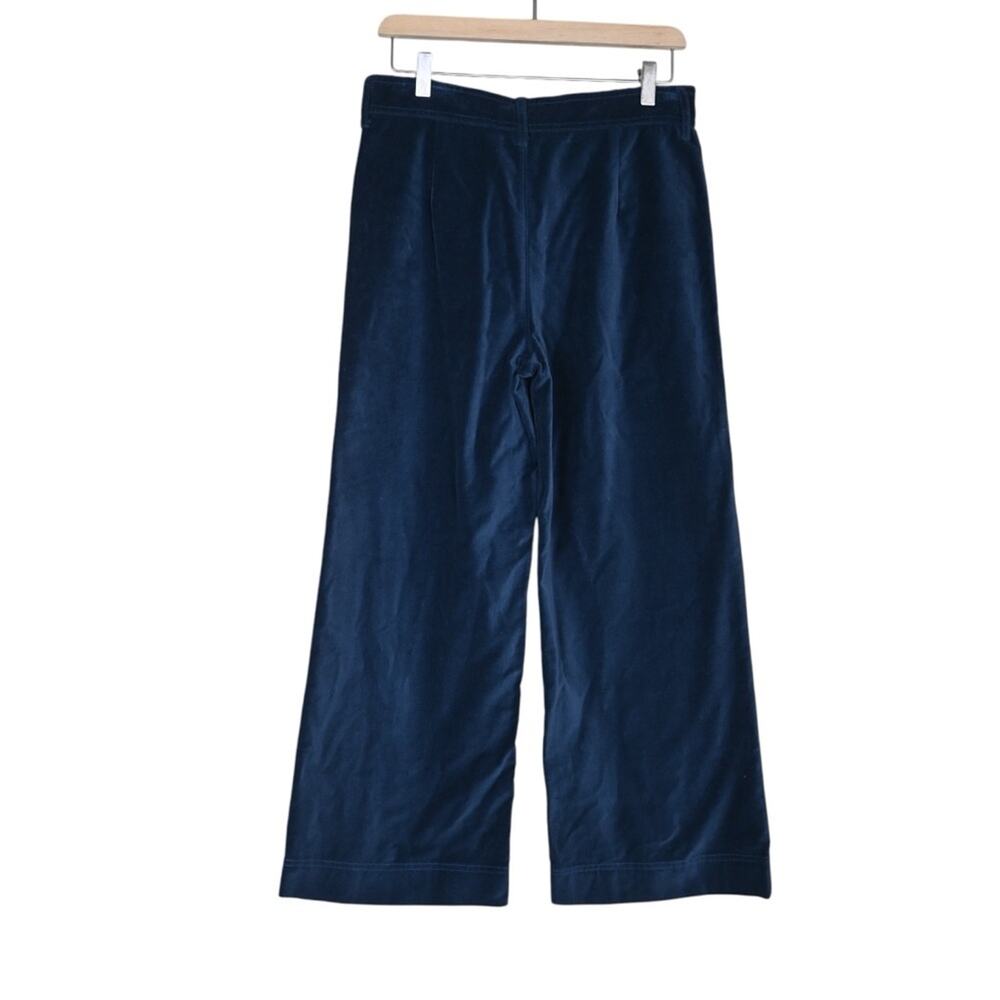 FRYE Womens 27 Camber Wide Leg Crop Velvet Pant in Midnight Blue - Picture 3 of 12